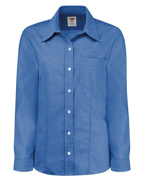 Dickies Women's Oxford Long Sleeve Shirt - L254 - EMBROIDERED