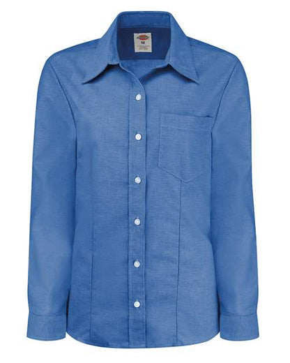 Dickies Women's Oxford Long Sleeve Shirt - L254 - EMBROIDERED