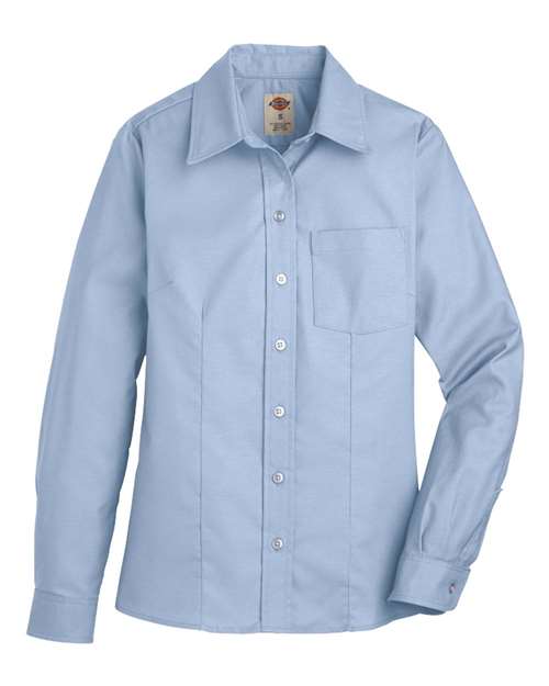 Dickies Women's Oxford Long Sleeve Shirt - L254 - EMBROIDERED
