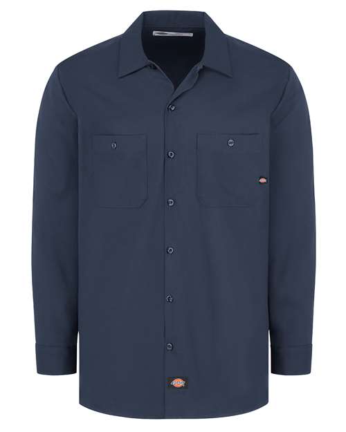 Dickies Men's Industrial Cotton Long Sleeve Work Shirt - L307 - EMBROIDERED