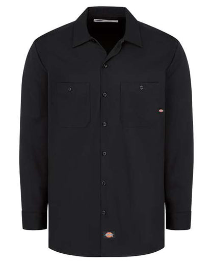 Dickies Men's Tall Industrial Cotton Long Sleeve Work Shirt - L307T - EMBROIDERED