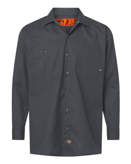Dickies Men's Industrial Long Sleeve Work Shirt - L535 - EMBROIDERED