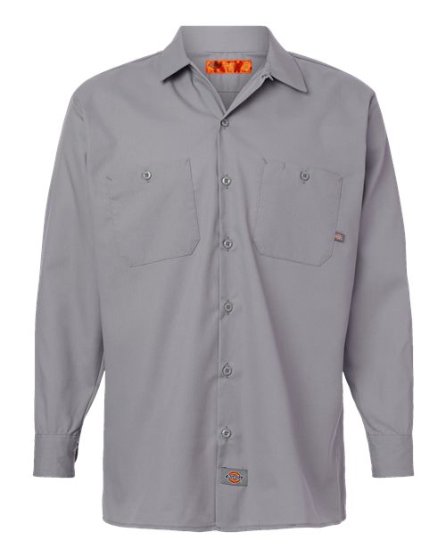 Dickies Men's Industrial Long Sleeve Work Shirt - L535 - EMBROIDERED