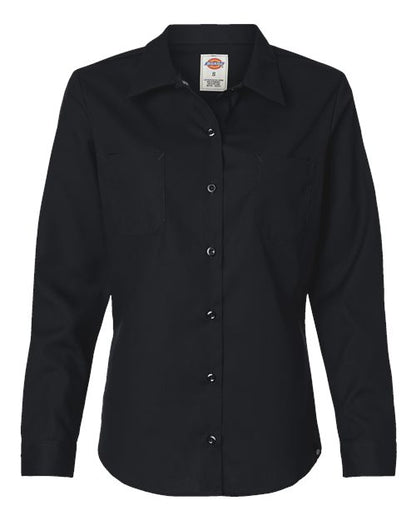 Dickies Women's Long Sleeve Industrial Work Shirt - L5350 - EMBROIDERED