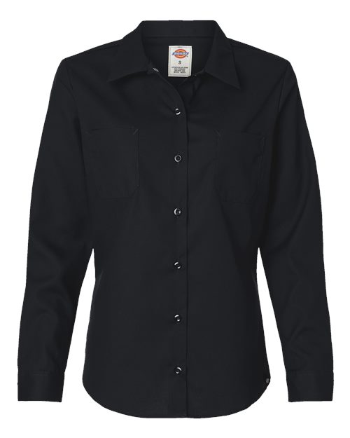 Dickies Women's Long Sleeve Industrial Work Shirt - L5350 - EMBROIDERED