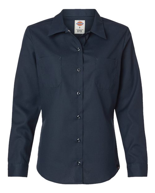 Dickies Women's Long Sleeve Industrial Work Shirt - L5350 - EMBROIDERED
