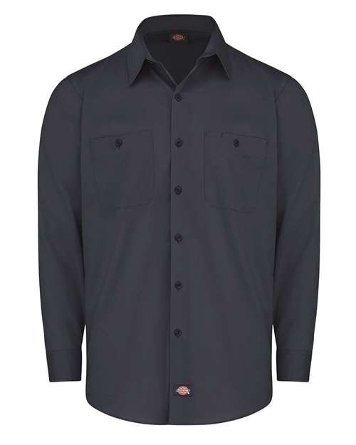 Dickies Men's Industrial Worktech Ventilated Long Sleeve Work Shirt - LL51 - EMBROIDERED
