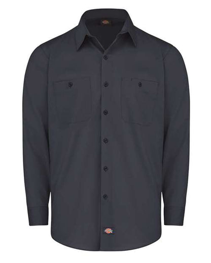 Dickies Men's Industrial Worktech Ventilated Long Sleeve Work Shirt - LL51 - EMBROIDERED