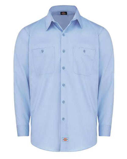 Dickies Men's Industrial Worktech Ventilated Long Sleeve Work Shirt - LL51 - EMBROIDERED