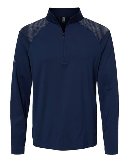 Adidas. Men's Shoulder Stripe Quarter-Zip Pullover. A520