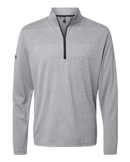 Adidas. Men's Heather Block Print Quarter-Zip Pullover. A522