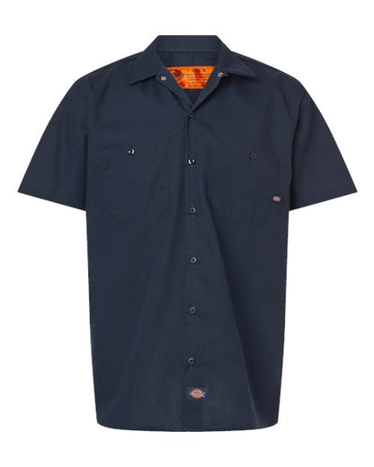 Dickies Men's Industrial Short Sleeve Work Shirt - S535 - EMBROIDERED
