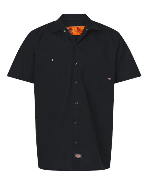 Dickies Men's Tall Industrial Short Sleeve Work Shirt - S535T - EMBROIDERED
