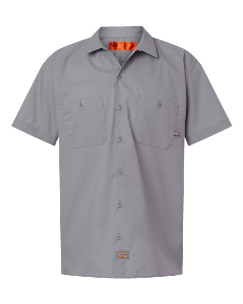 Dickies Men's Tall Industrial Short Sleeve Work Shirt - S535T - EMBROIDERED