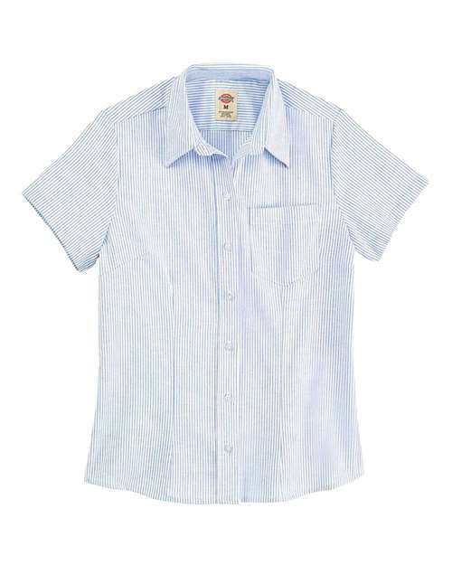 Dickies Women's Short Sleeve Stretch Oxford Shirt - S254 - EMBROIDERED