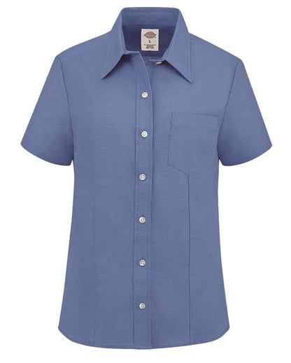 Dickies Women's Short Sleeve Stretch Oxford Shirt - S254 - EMBROIDERED