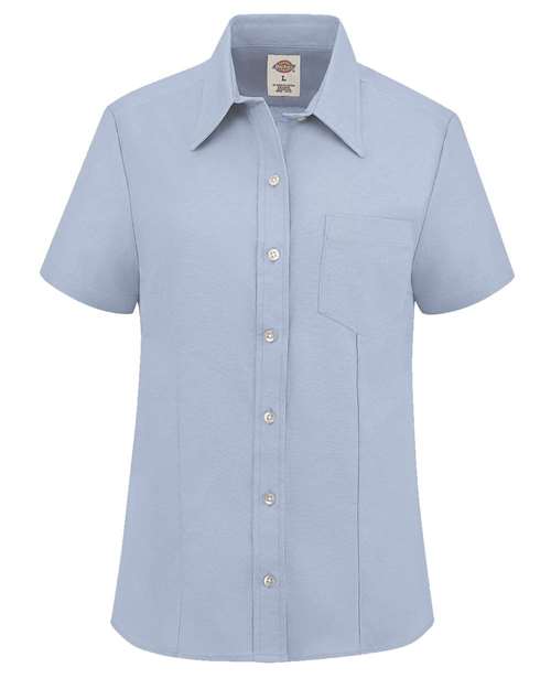 Dickies Women's Short Sleeve Stretch Oxford Shirt - S254 - EMBROIDERED