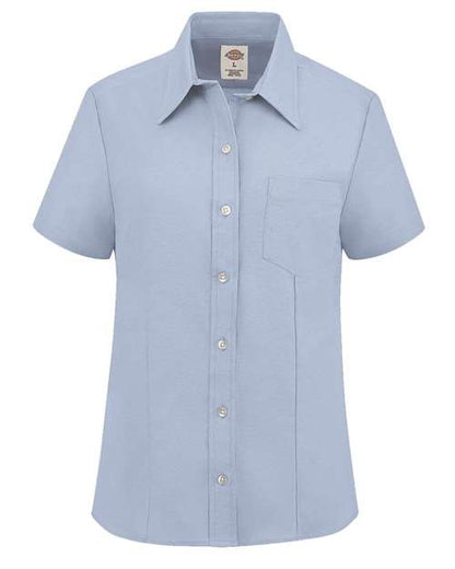 Dickies Women's Short Sleeve Stretch Oxford Shirt - S254 - EMBROIDERED