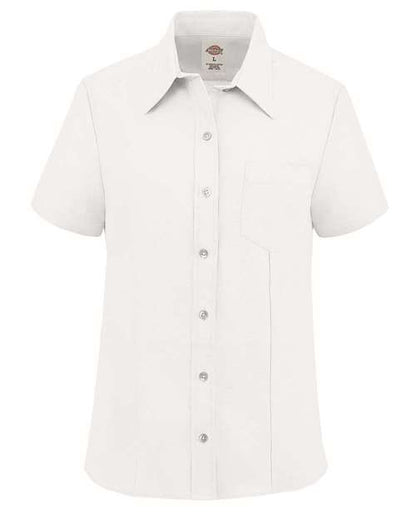 Dickies Women's Short Sleeve Stretch Oxford Shirt - S254 - EMBROIDERED