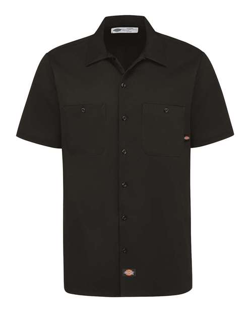 Dickies Men's Industrial Short Sleeve Cotton Work Shirt - S307 - EMBROIDERED
