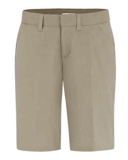 Dickies Women's Flat Front Shorts - FR22 - EMBROIDERED