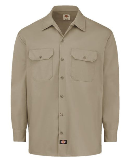 Dickies Men's Heavyweight Cotton Long Sleeve Shirt - 5549 - EMBROIDERED