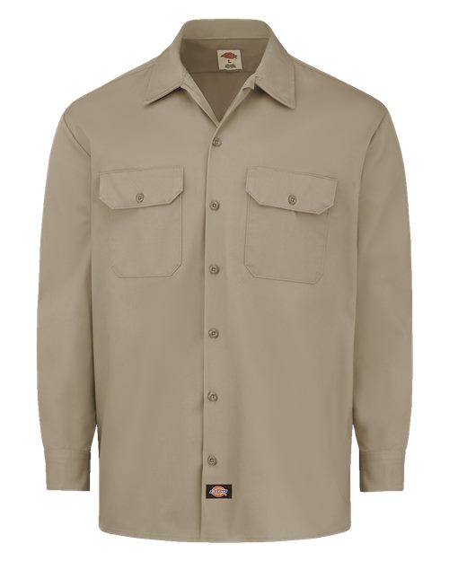 Dickies Men's Heavyweight Cotton Long Sleeve Shirt - 5549 - EMBROIDERED