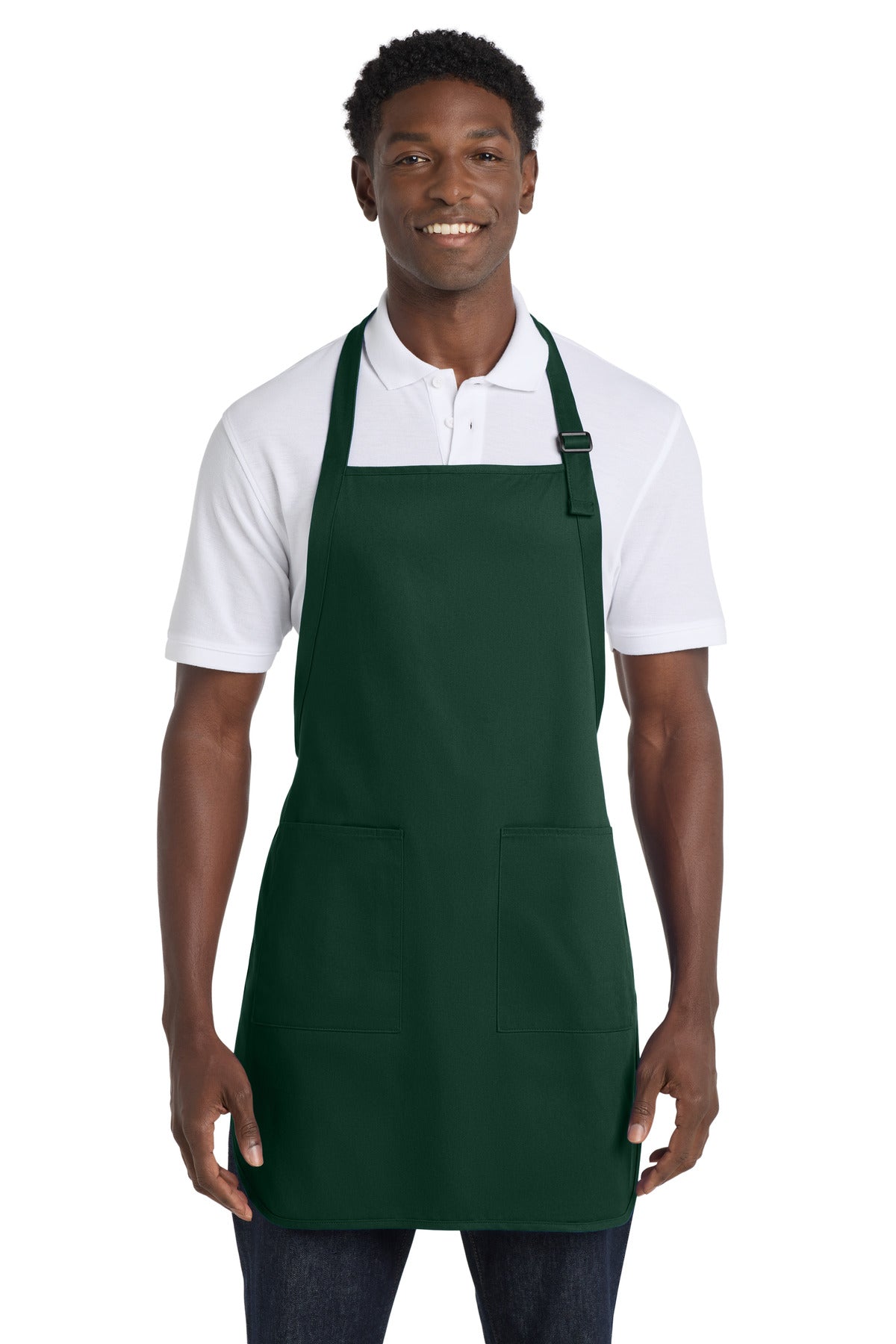 Port Authority Full-Length Apron with Pockets.  A500 - EMBROIDERED