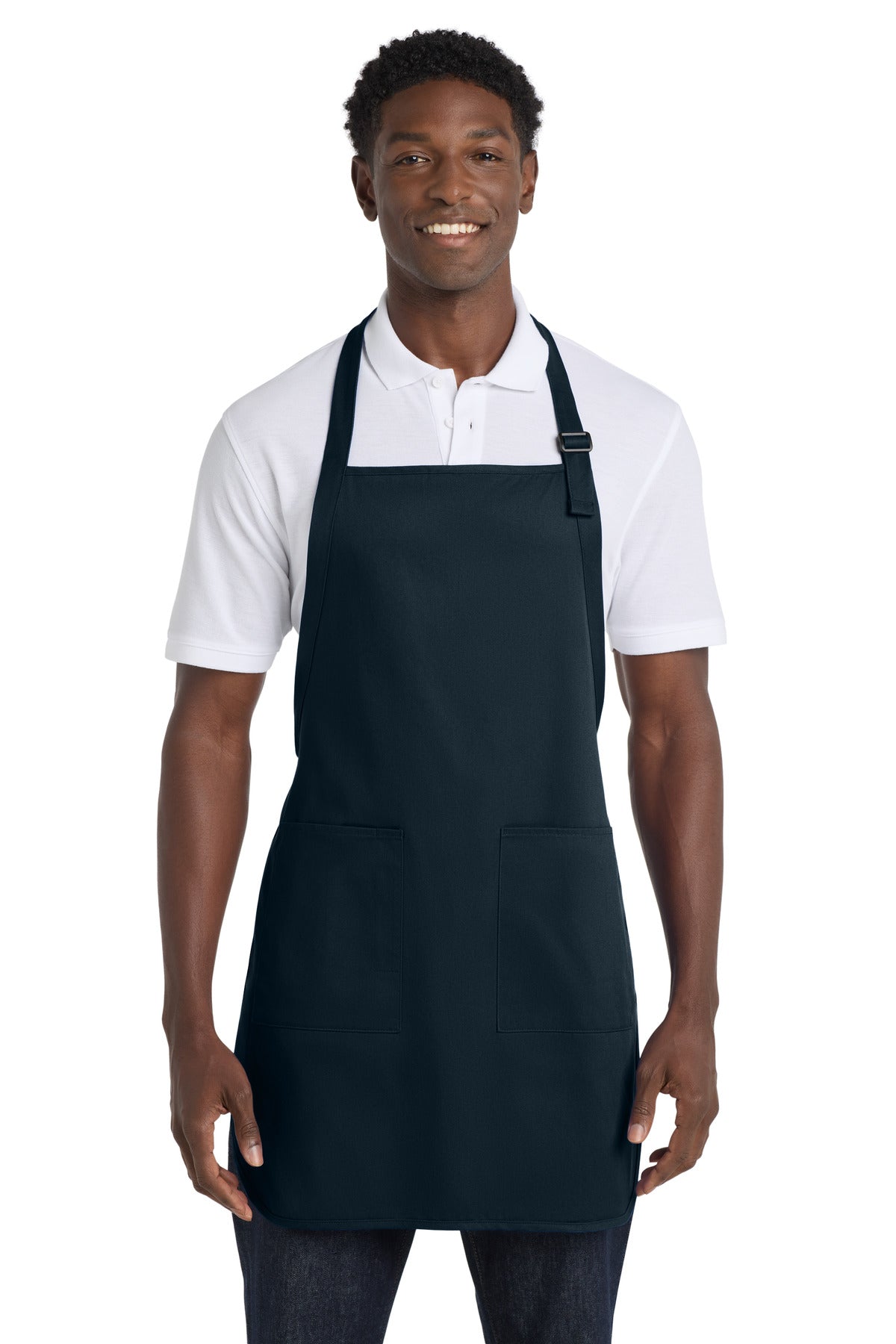 Port Authority Full-Length Apron with Pockets.  A500 - EMBROIDERED