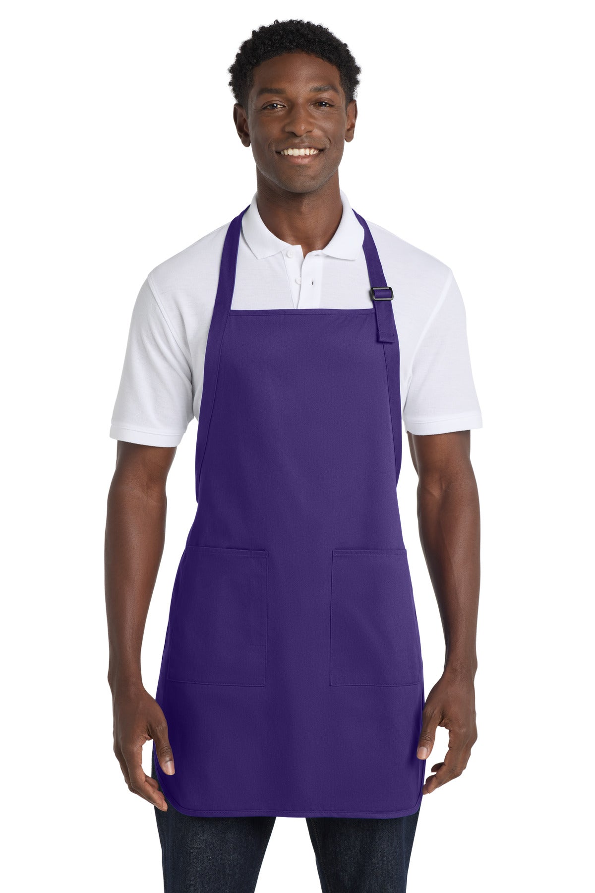 Port Authority Full-Length Apron with Pockets. A500 - EMBROIDERED