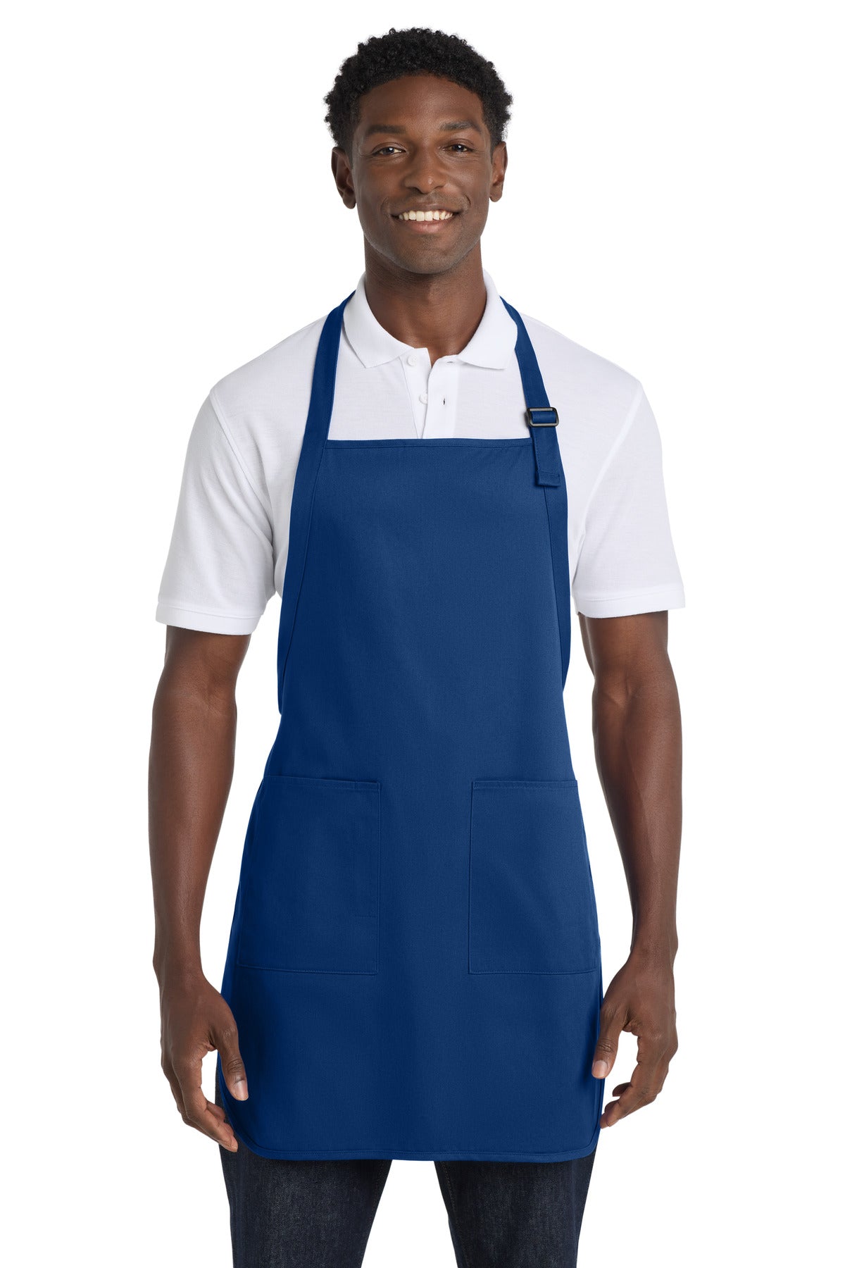 Port Authority Full-Length Apron with Pockets.  A500 - EMBROIDERED