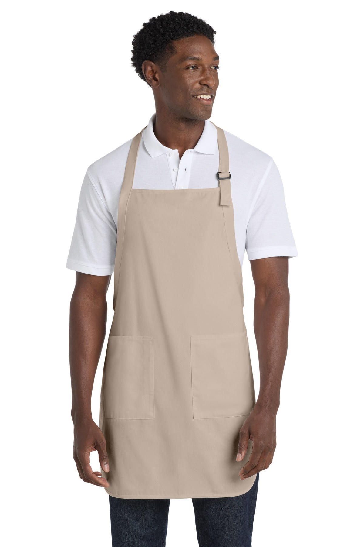 Port Authority Full-Length Apron with Pockets.  A500 - EMBROIDERED
