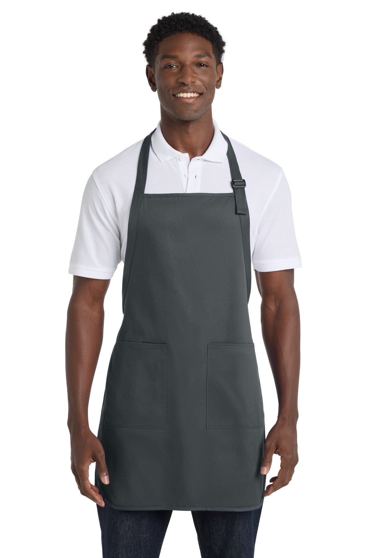 Port Authority Full-Length Apron with Pockets.  A500 - EMBROIDERED