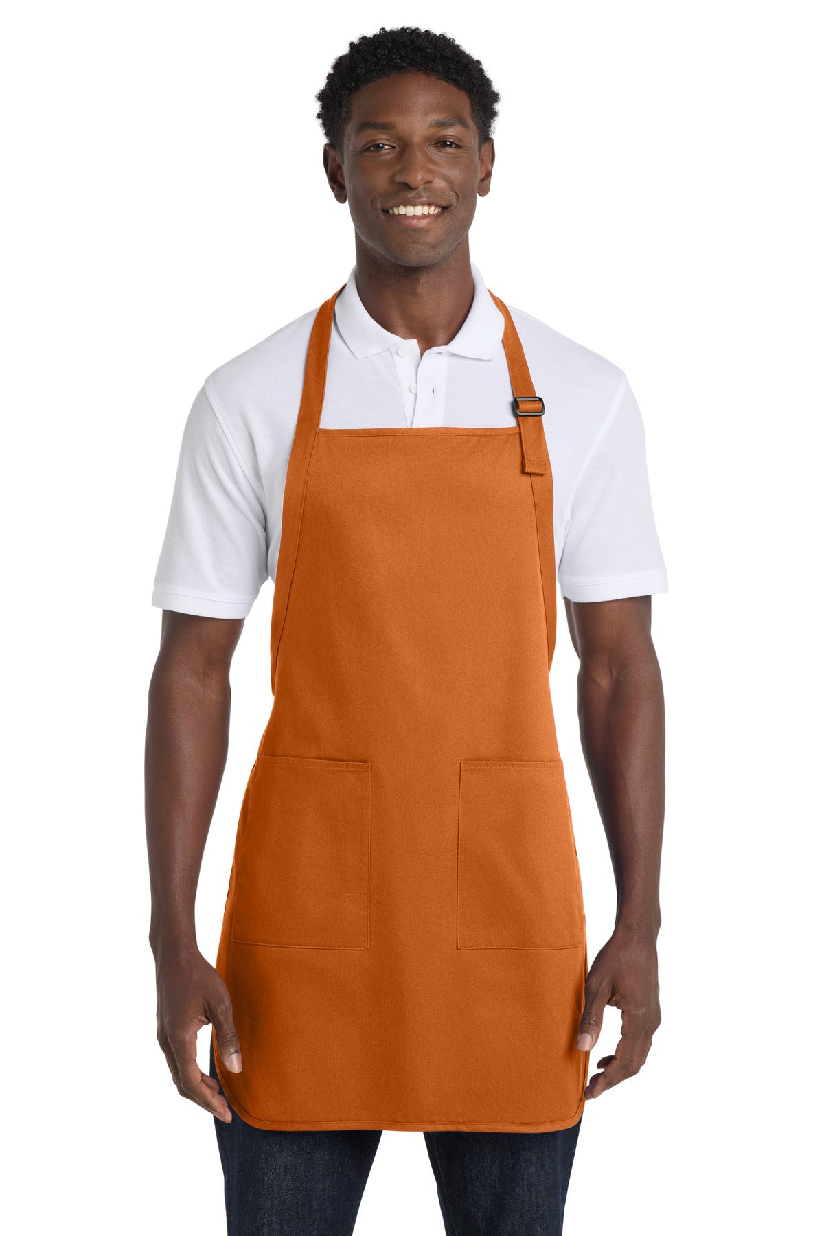 Port Authority Full-Length Apron with Pockets. A500 - EMBROIDERED