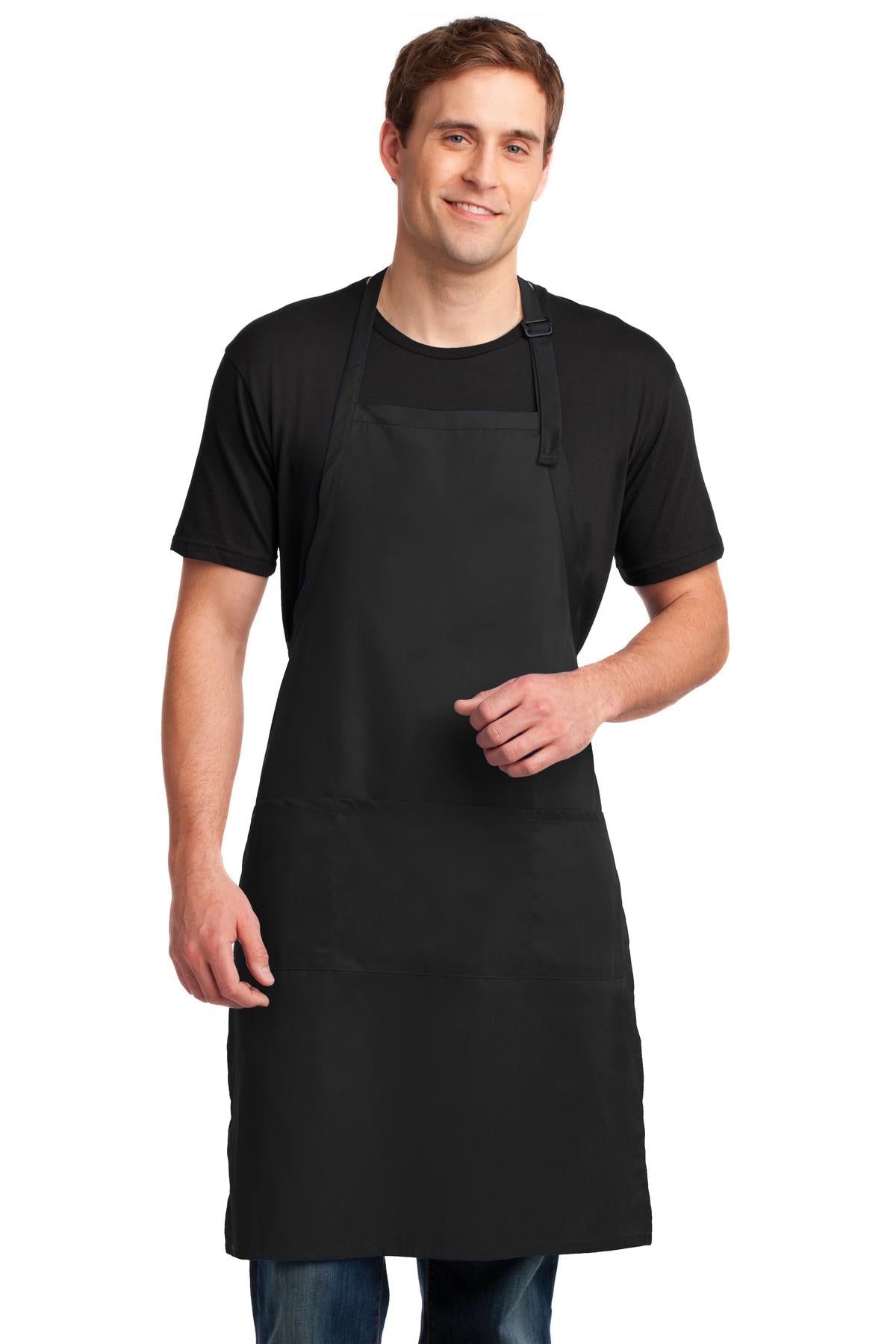 Port Authority Easy Care Extra Long Bib Apron with Stain Release. A700 - EMBROIDERED