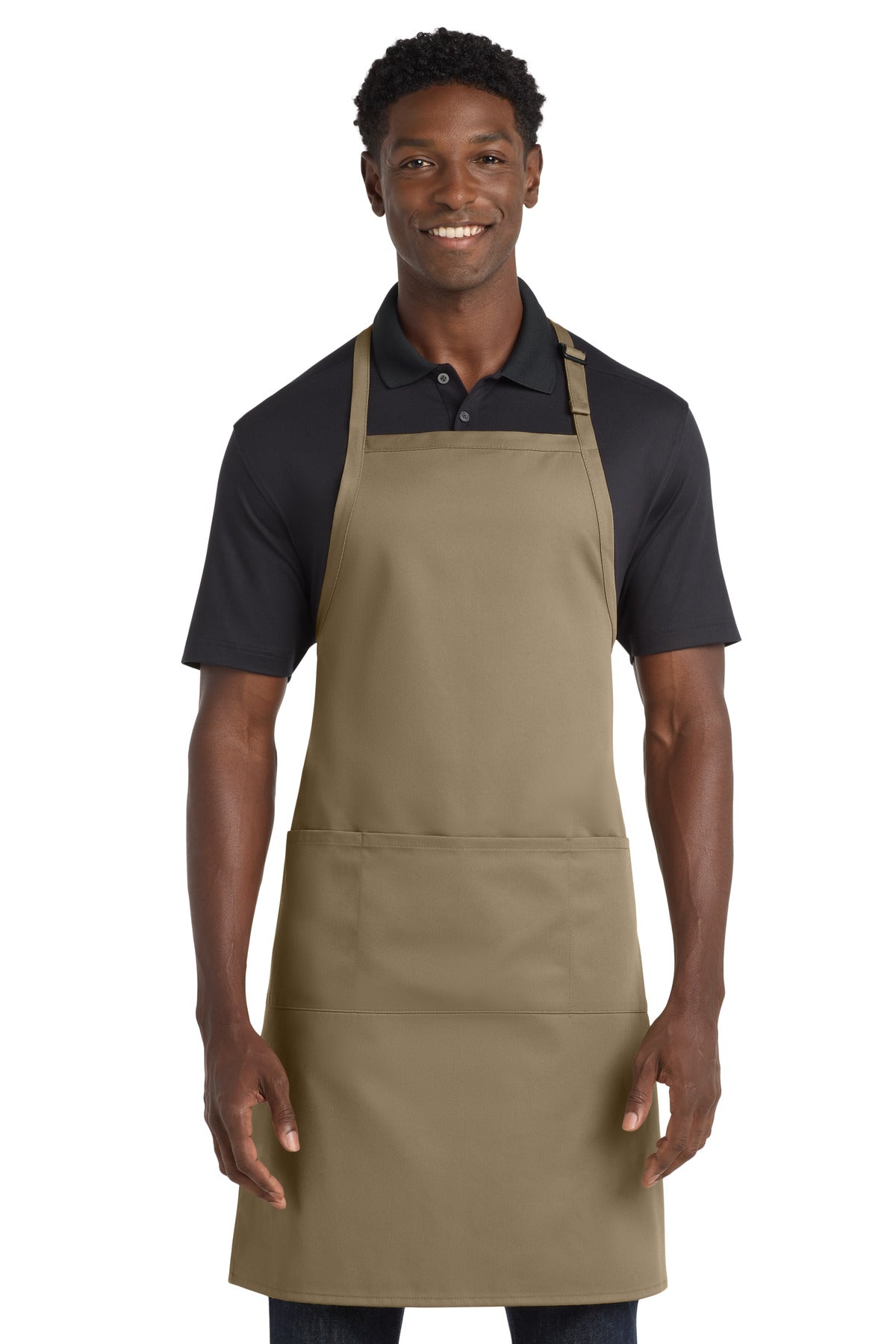 Port Authority Easy Care Extra Long Bib Apron with Stain Release. A700 - EMBROIDERED