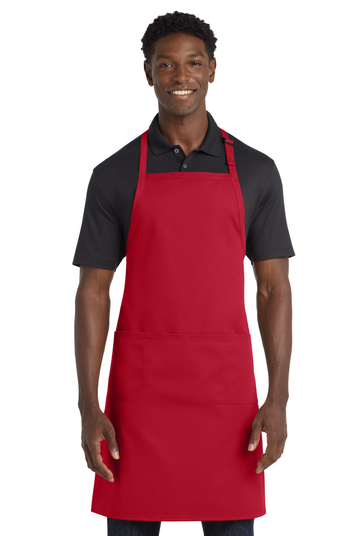 Port Authority Easy Care Extra Long Bib Apron with Stain Release. A700 - EMBROIDERED