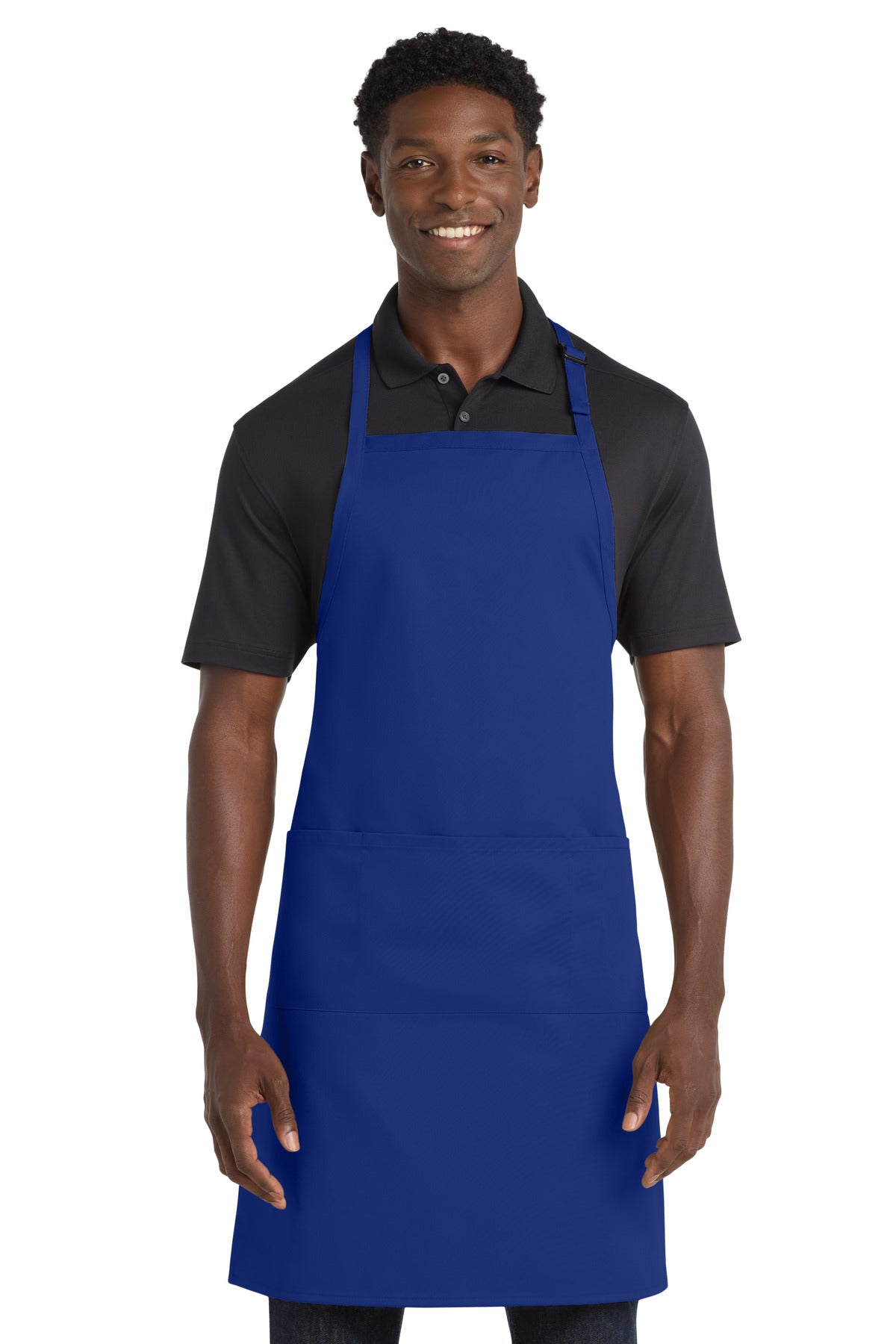 Port Authority Easy Care Extra Long Bib Apron with Stain Release. A700 - EMBROIDERED