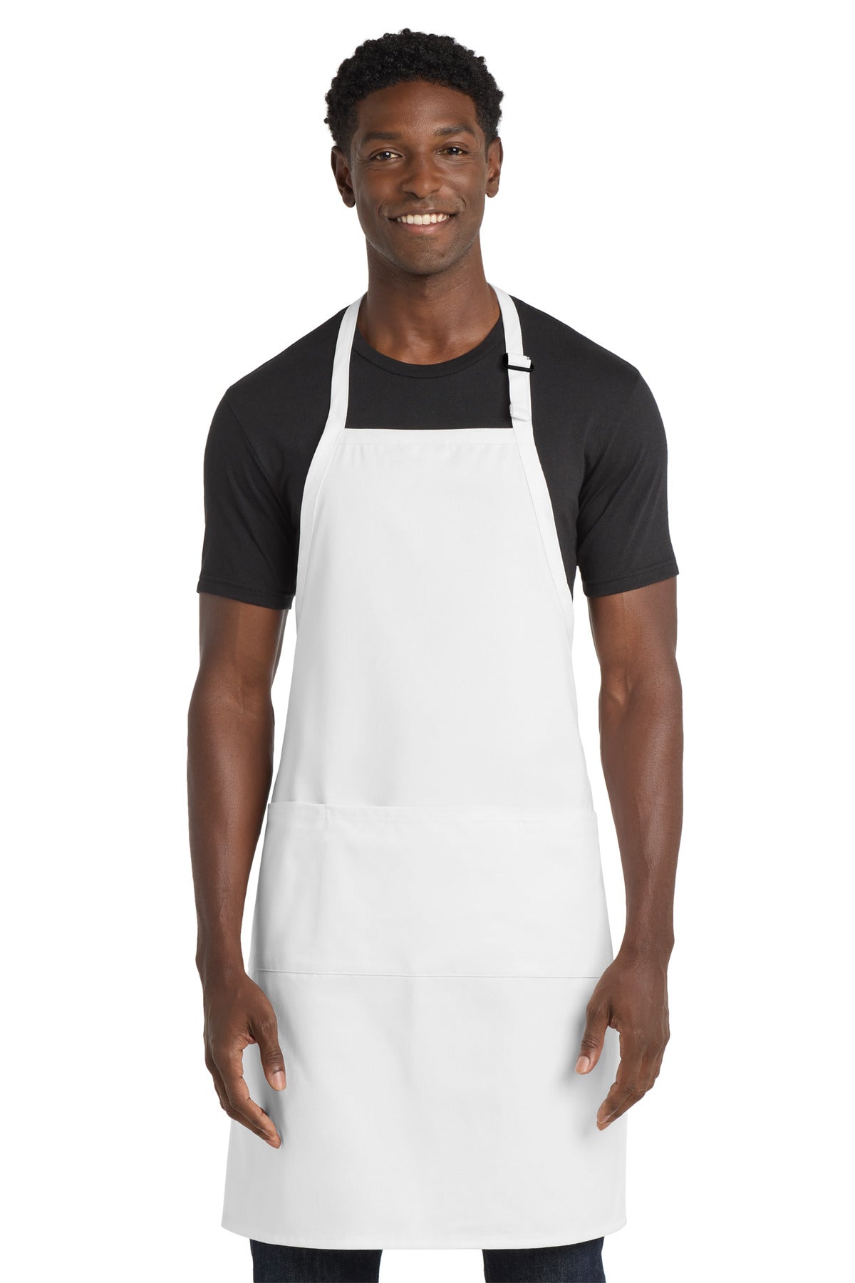 Port Authority Easy Care Extra Long Bib Apron with Stain Release. A700 - EMBROIDERED
