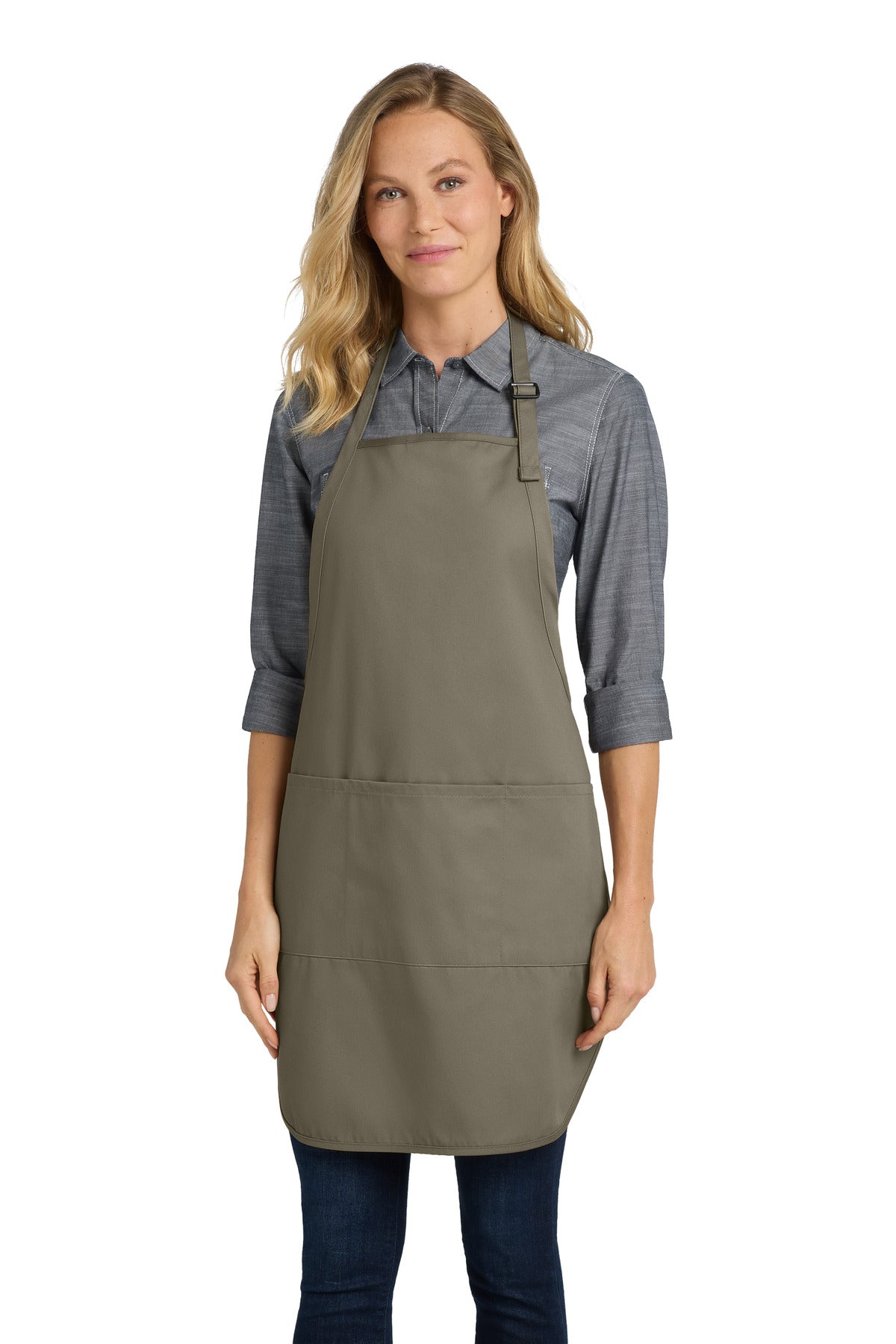 Port Authority Easy Care Full-Length Apron with Stain Release. A703 - EMBROIDERED