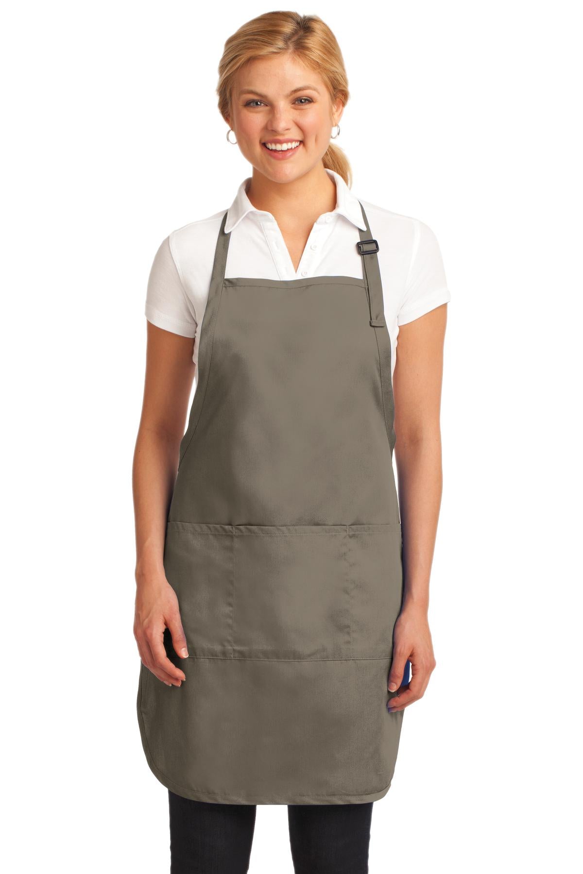 Port Authority Easy Care Full-Length Apron with Stain Release. A703 - EMBROIDERED