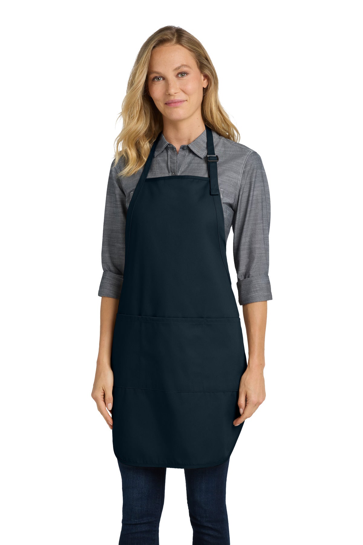 Port Authority Easy Care Full-Length Apron with Stain Release. A703 - EMBROIDERED