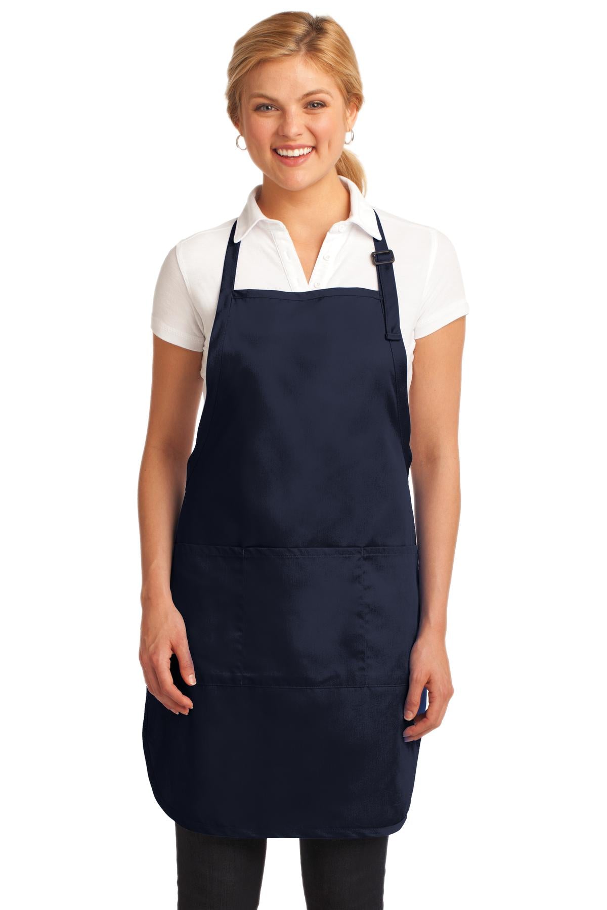 Port Authority Easy Care Full-Length Apron with Stain Release. A703 - EMBROIDERED