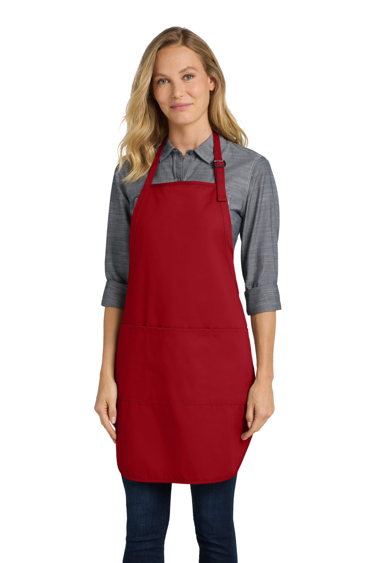 Port Authority Easy Care Full-Length Apron with Stain Release. A703 - EMBROIDERED