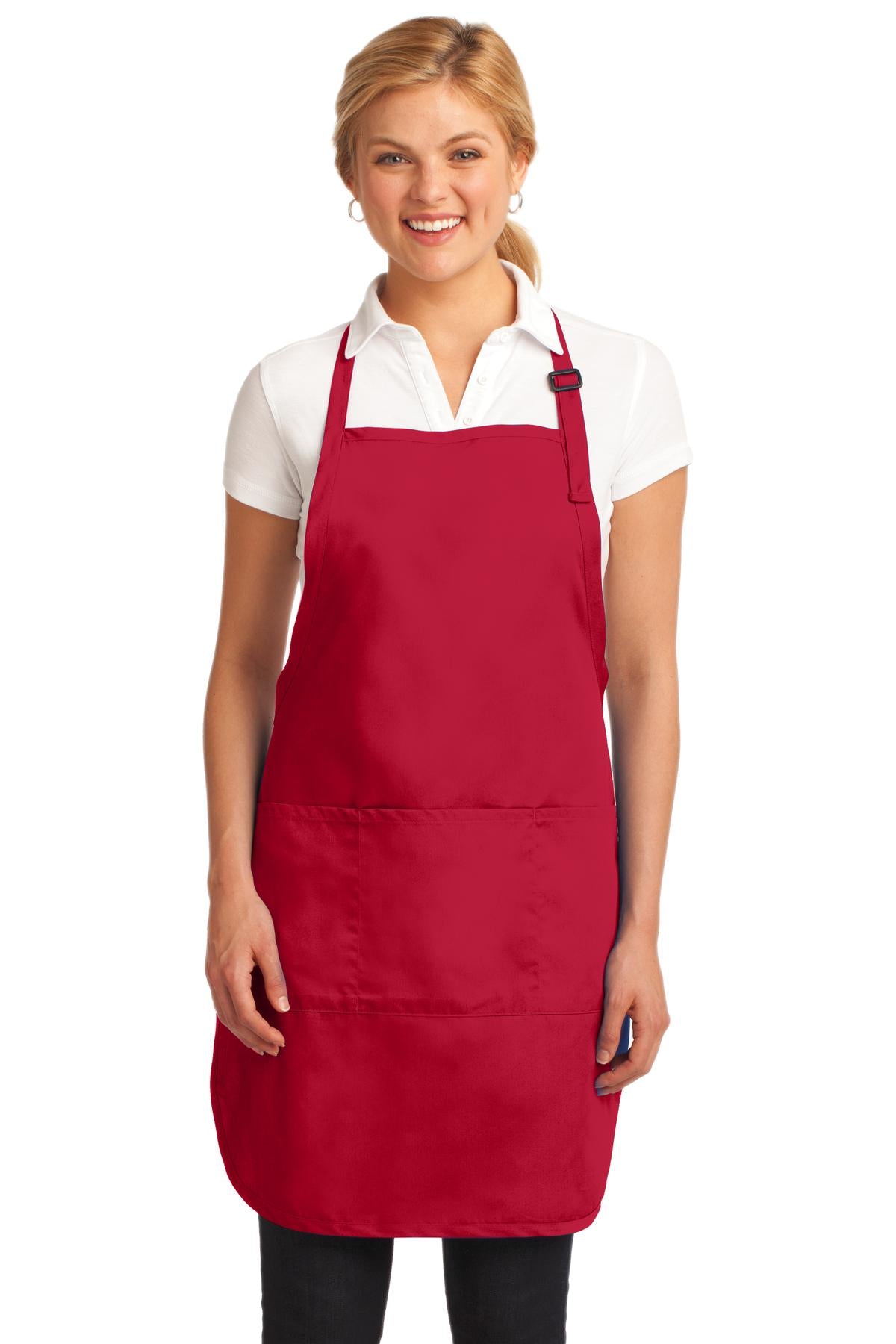 Port Authority Easy Care Full-Length Apron with Stain Release. A703 - EMBROIDERED