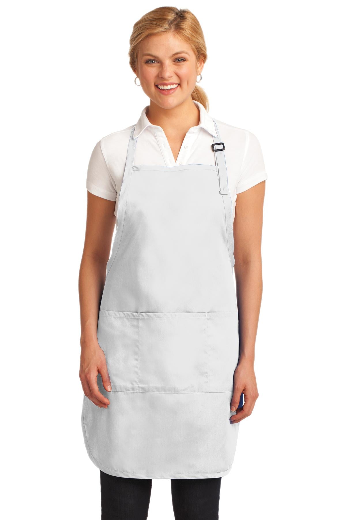 Port Authority Easy Care Full-Length Apron with Stain Release. A703 - EMBROIDERED