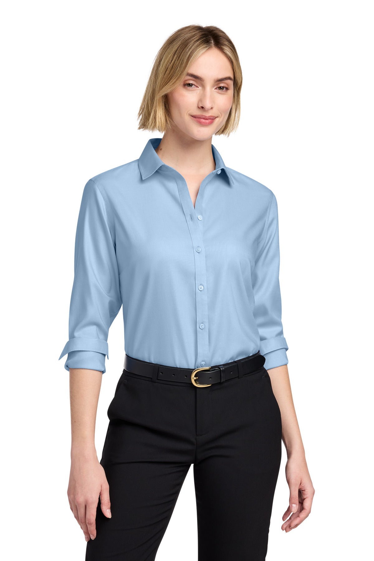 Brooks Brothers Women's Wrinkle-Free Stretch Nailhead Shirt BB18003 - EMBROIDERED