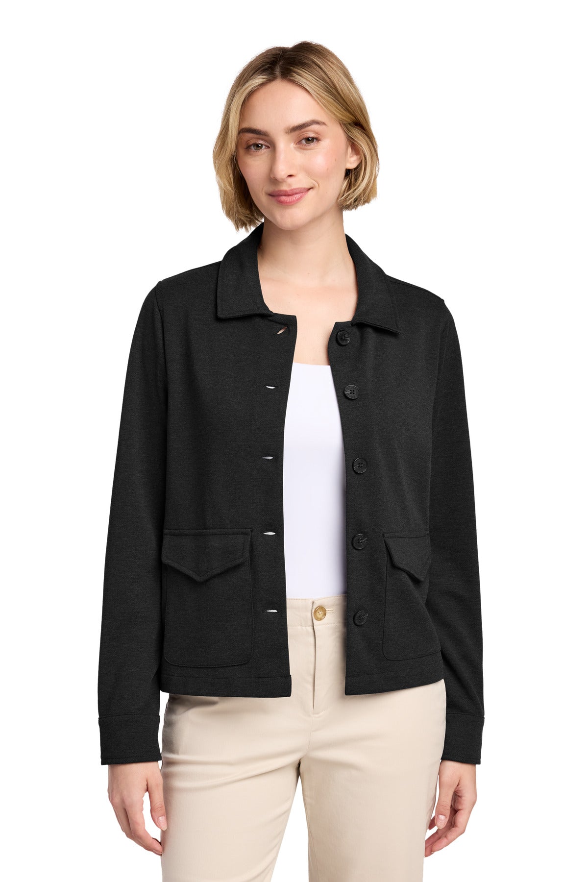 Brooks Brothers Women's Mid-Layer Stretch Button Jacket BB18205 - EMBROIDERED