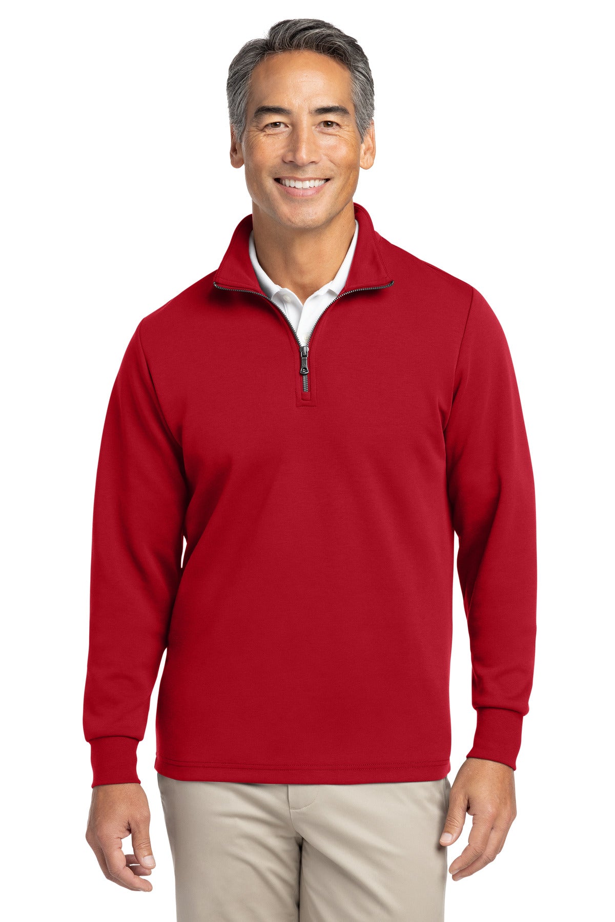 Brooks Brothers Double-Knit 1/4-Zip BB18206 - EMBROIDERED