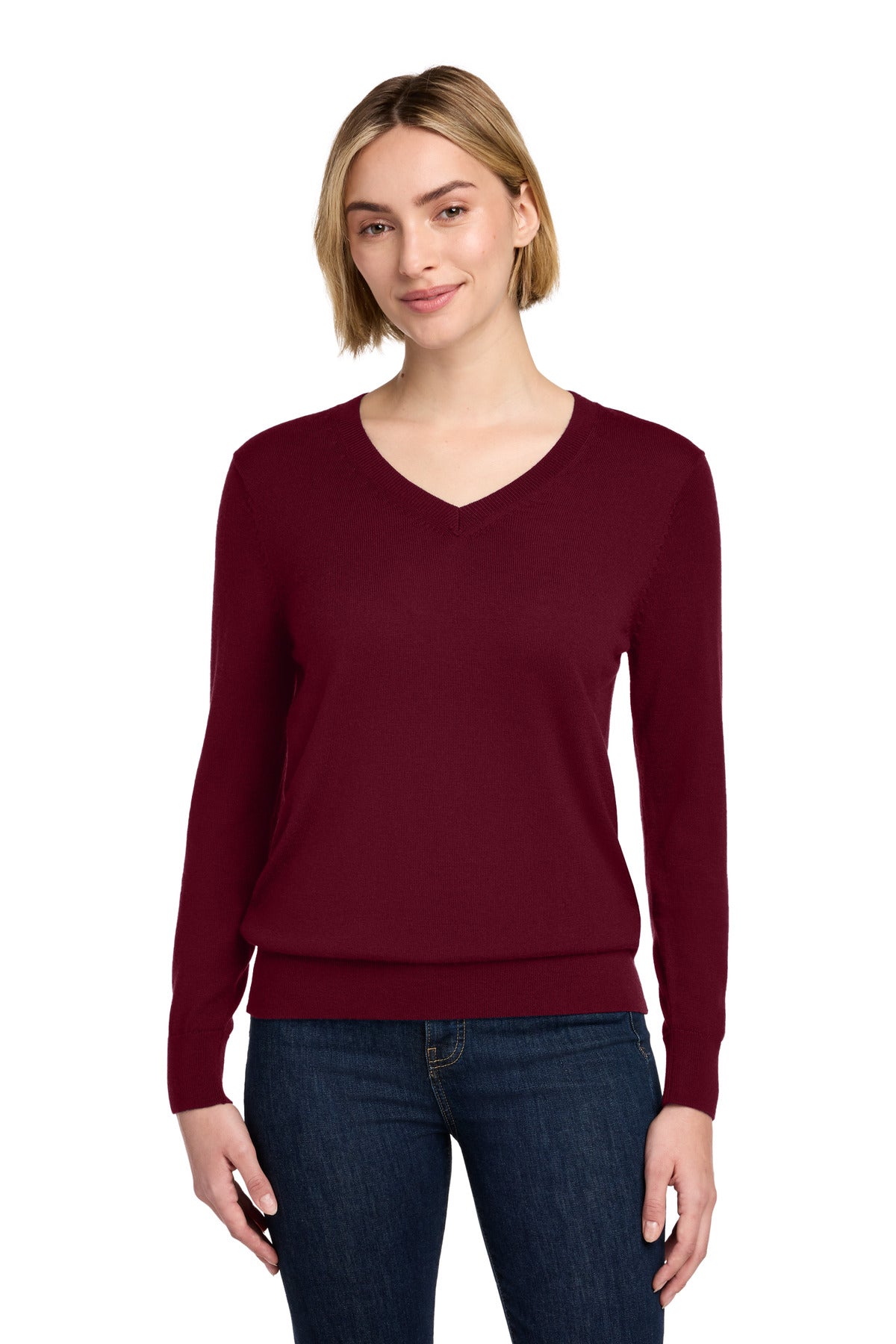 Brooks Brothers Women's Washable Merino V-Neck Sweater BB18411